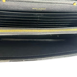 SAINT LAURENT: Quilted Patent Chain Wallet