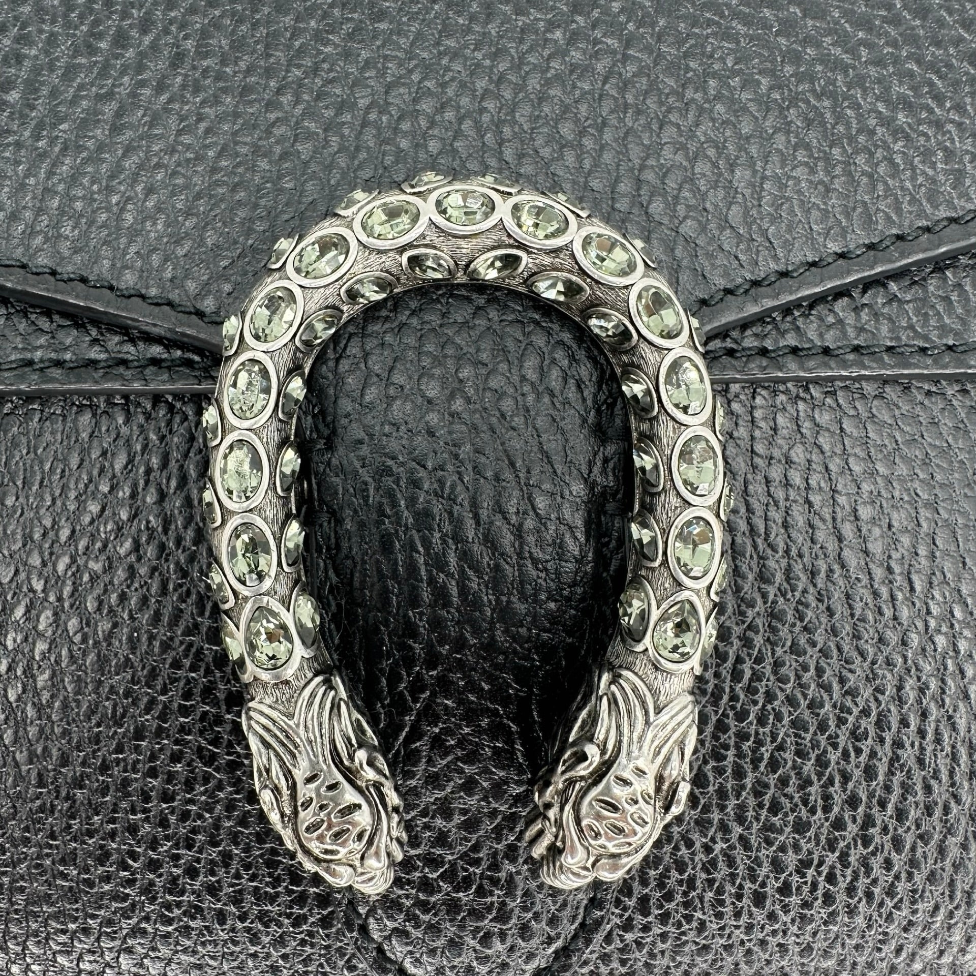 GUCCI: Leather Small Crystal Chain Shoulder Bag – Luv Luxe