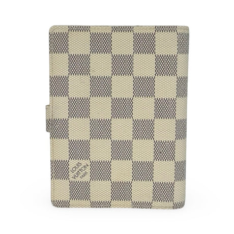 LOUIS VUITTON: Damier Azur Small Ring Agenda Cover