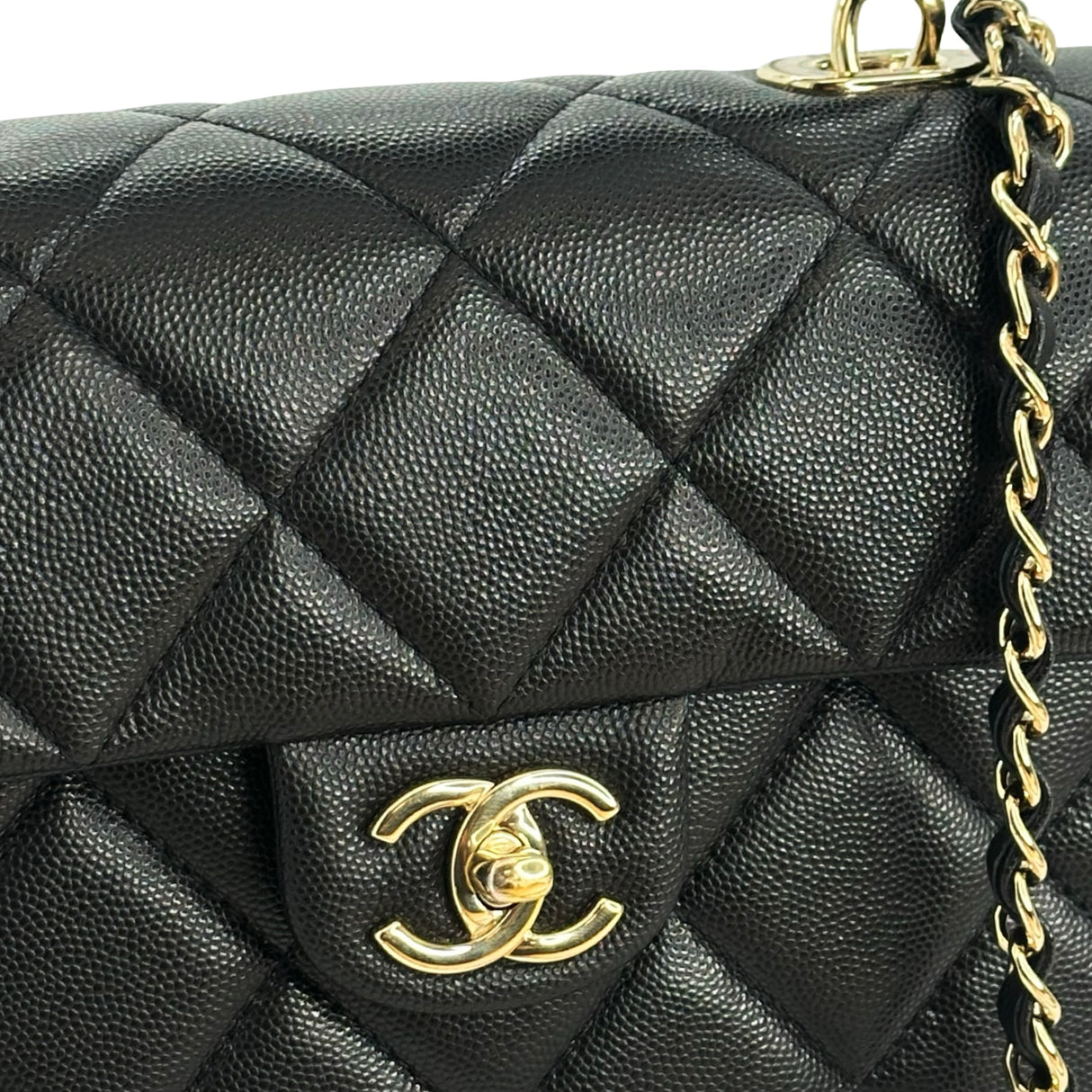 CHANEL: Quilted Caviar Small Top Handle