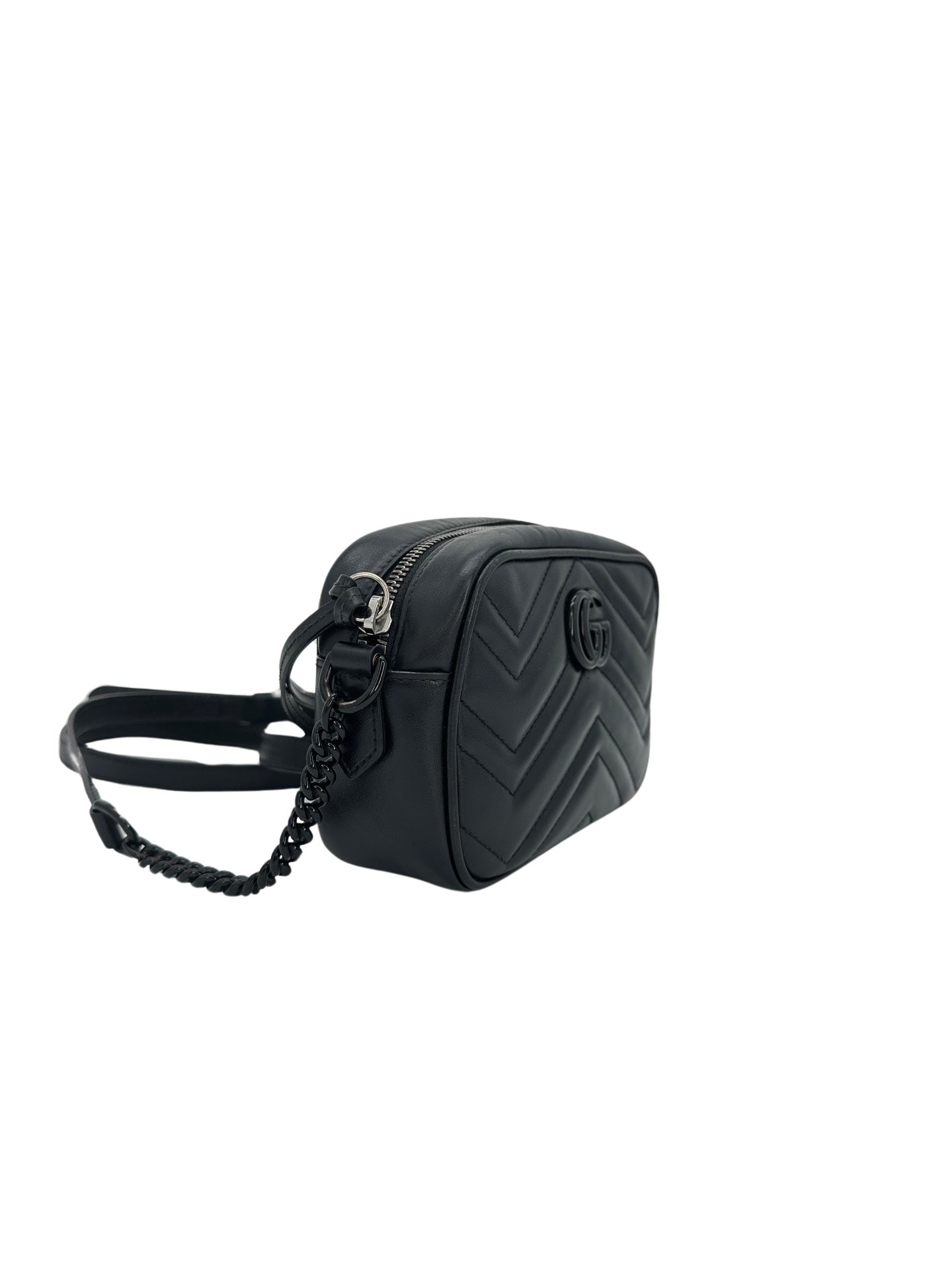 Gucci GG Marmont Mini Crossbody Bag Black Leather