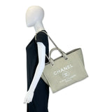 Tweed Canvas Large Deauville Tote