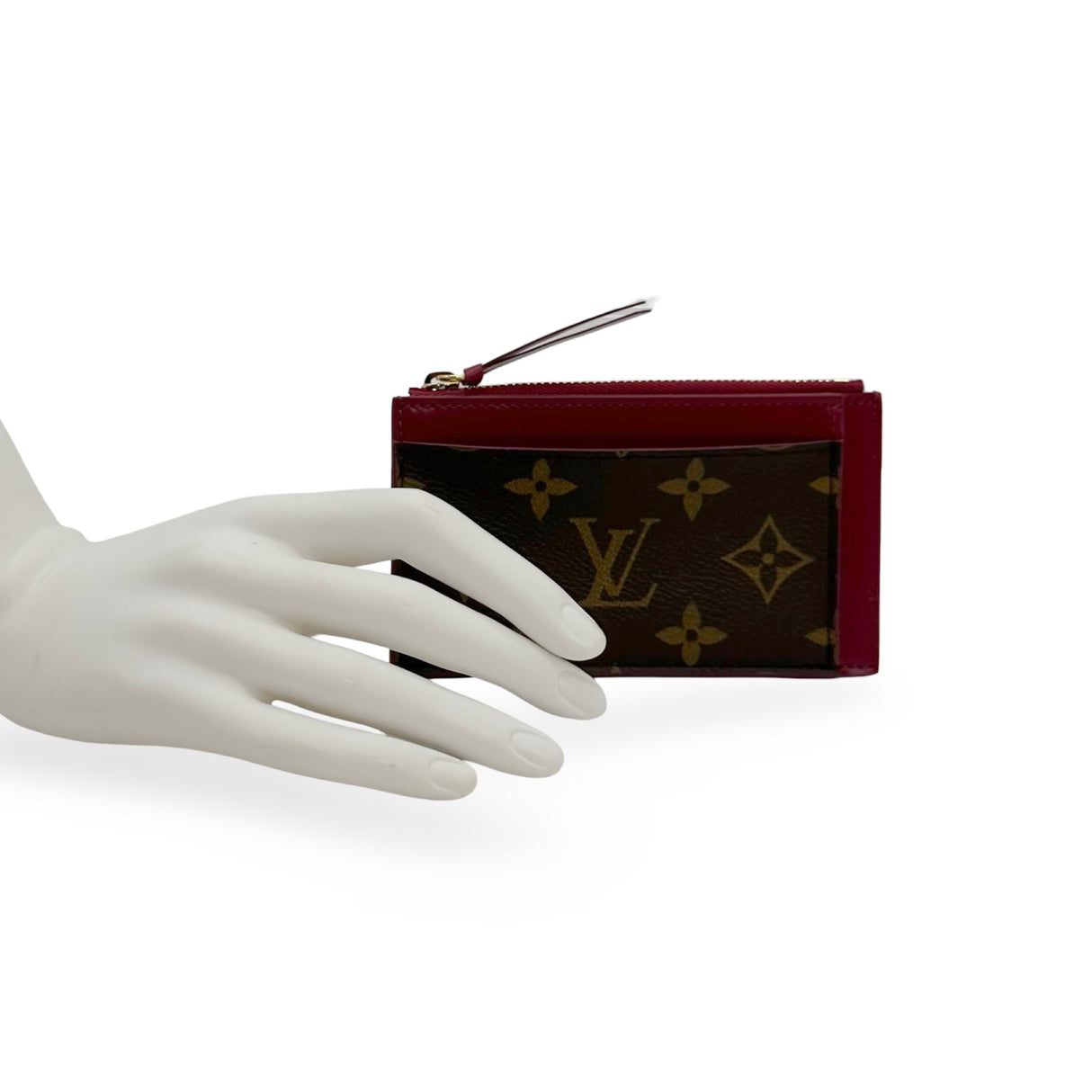 LOUIS VUITTON: Monogram Zip Card Case