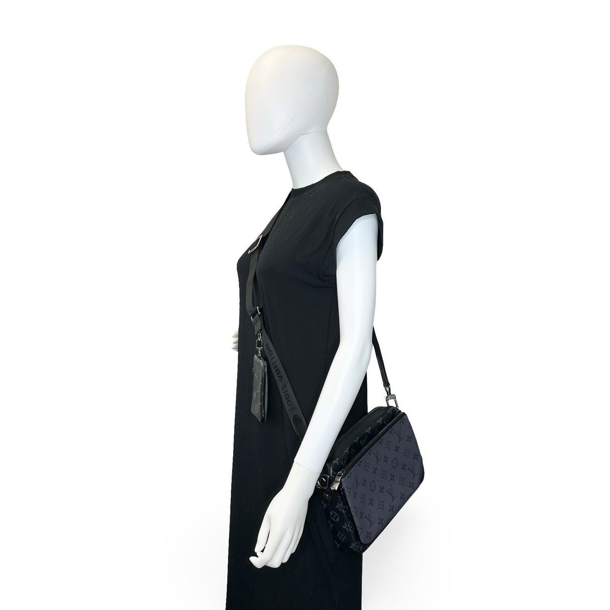 LOUIS VUITTON: Monogram Eclipse Trio Messenger Bag