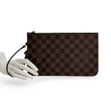 LOUIS VUITTON: Damier Ebene Neverfull Pochette
