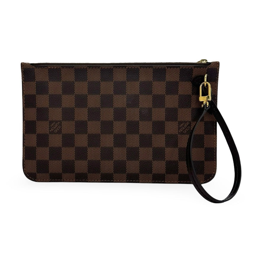 LOUIS VUITTON: Damier Ebene Neverfull Pochette