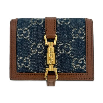 Gucci GG Denim Jackie Compact Wallet