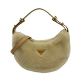 PRADA: Shearling Arque Shoulder Bag