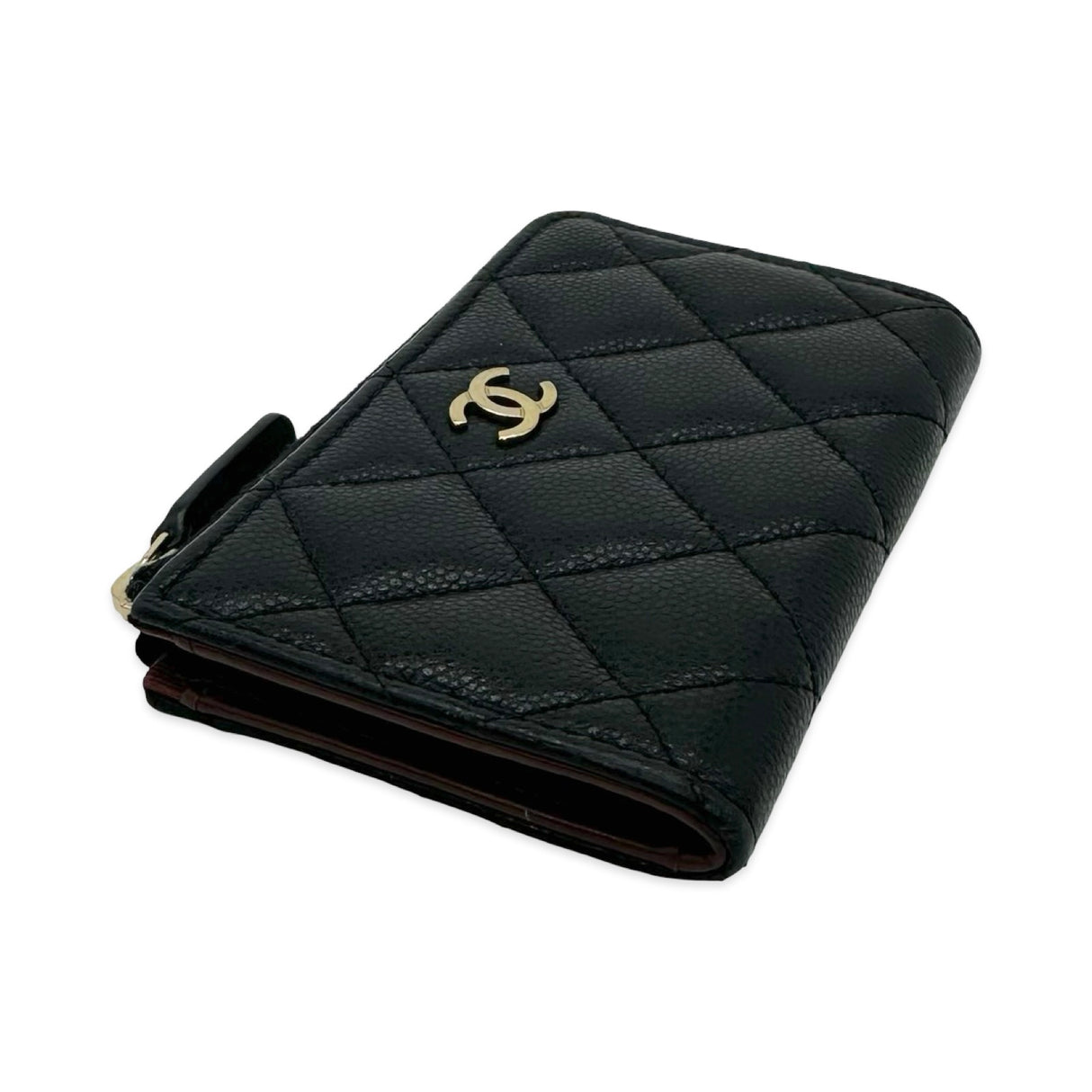 Quilted Caviar Zipped Key Holder