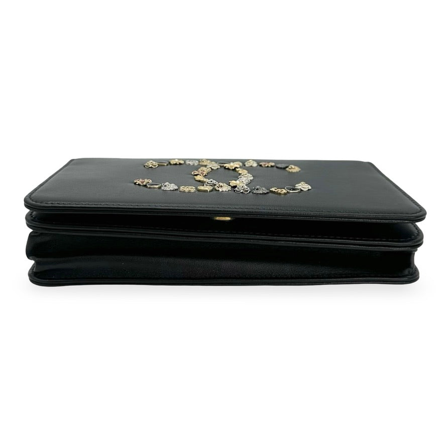 CHANEL: Lambskin CC Lucky Charms Classic Wallet on a Chain