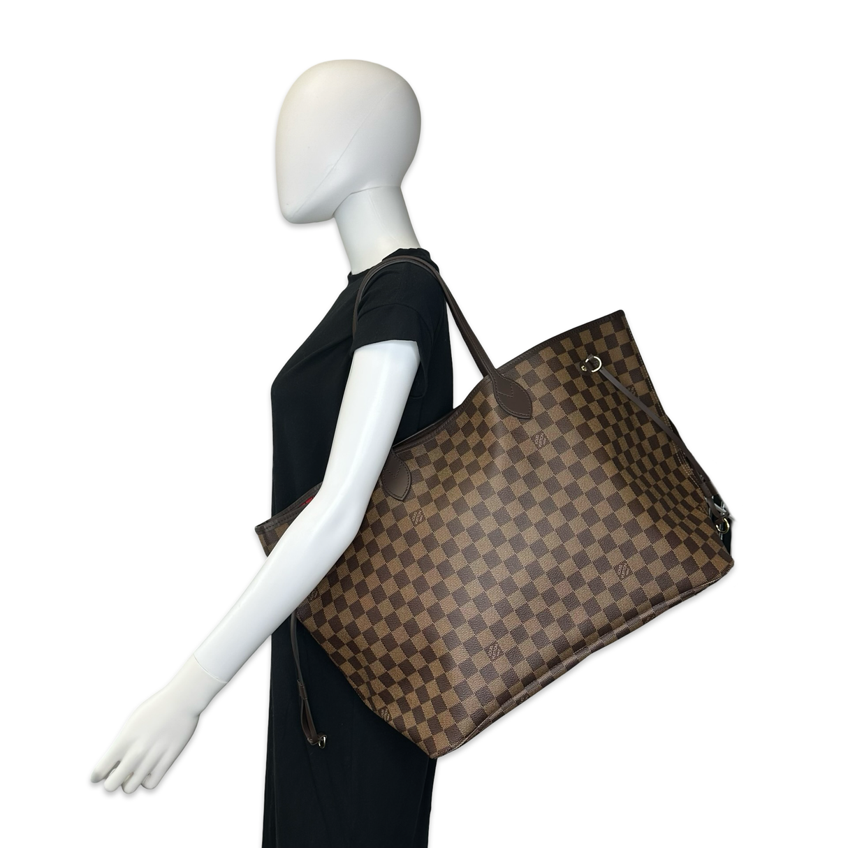 LOUIS VUITTON: Damier Ebene Neverfull GM