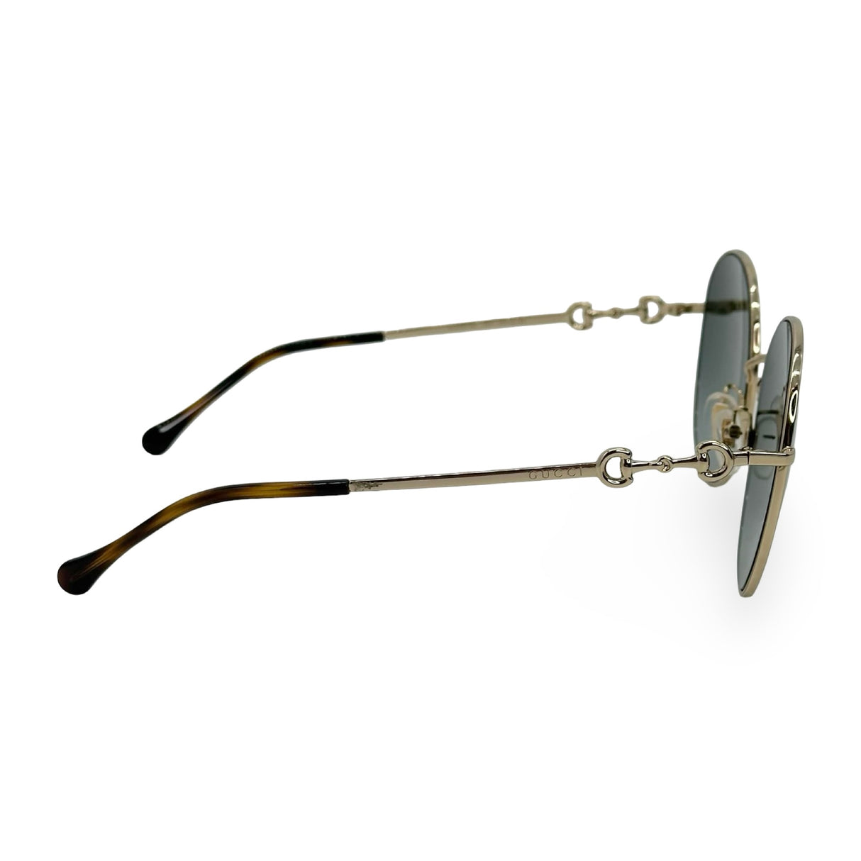 GUCCI: Horsebit Round Sunglasses