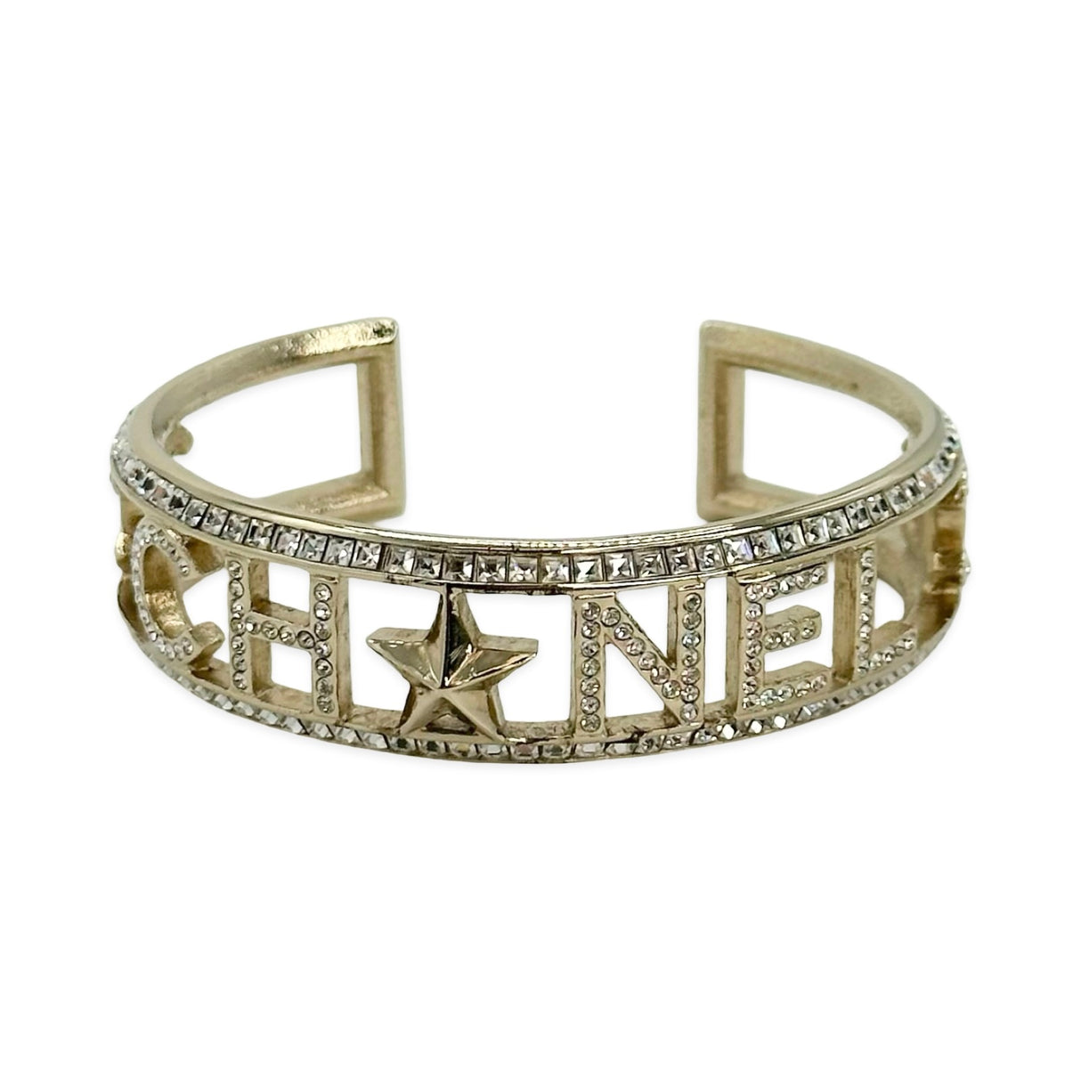 CHANEL: Crystal Star Cuff Bracelet