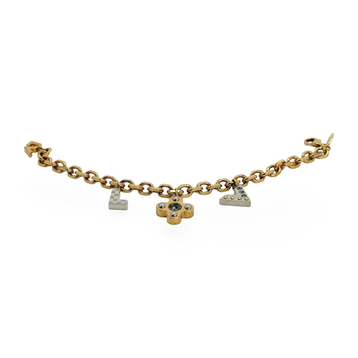 LOUIS VUITTON: Crystal Love Letters Timeless Bracelet