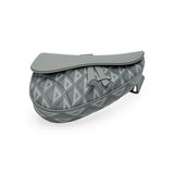 CHRISTIAN DIOR: Diamond Canvas Saddle Bag