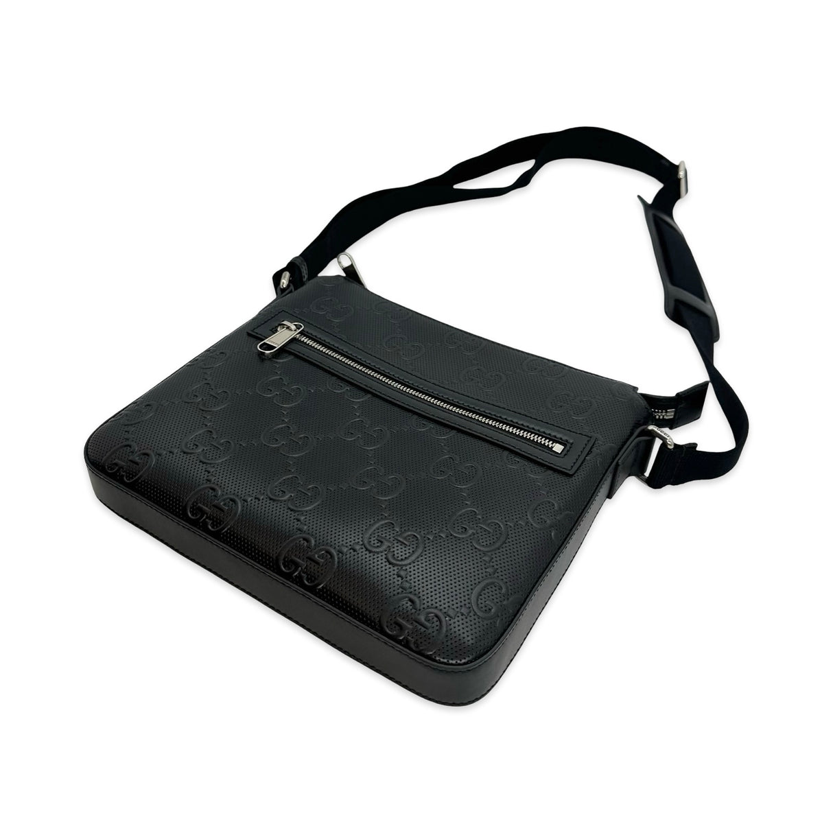 Perforated Embossed Messenger Bag