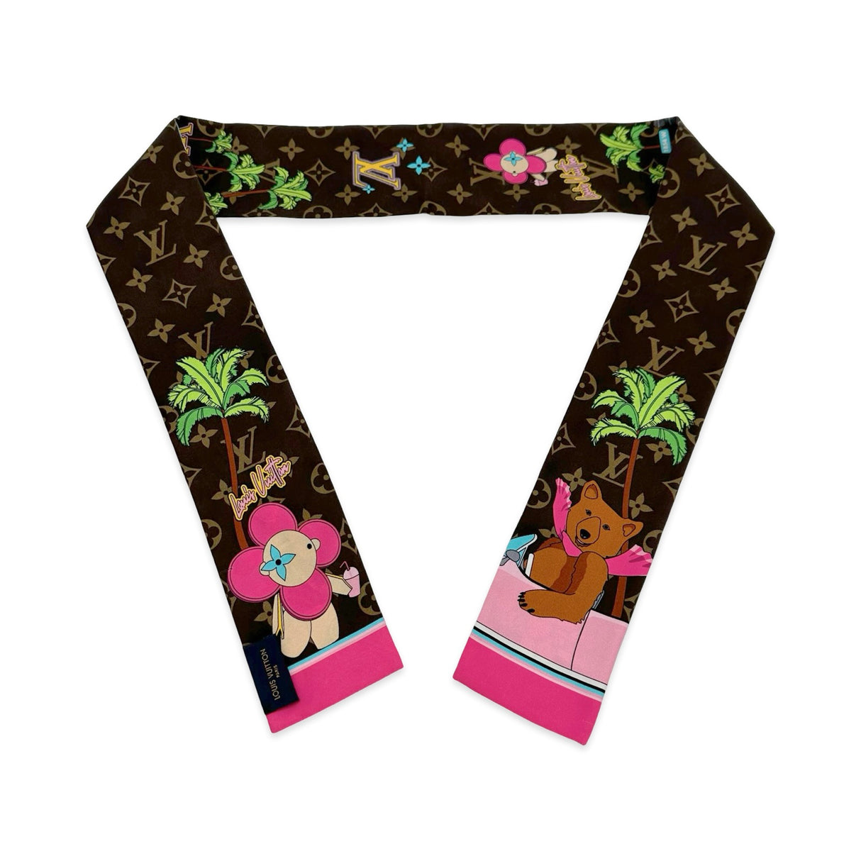 LOUIS VUITTON: Silk Monogram Hollywood Vivienne Bandeau