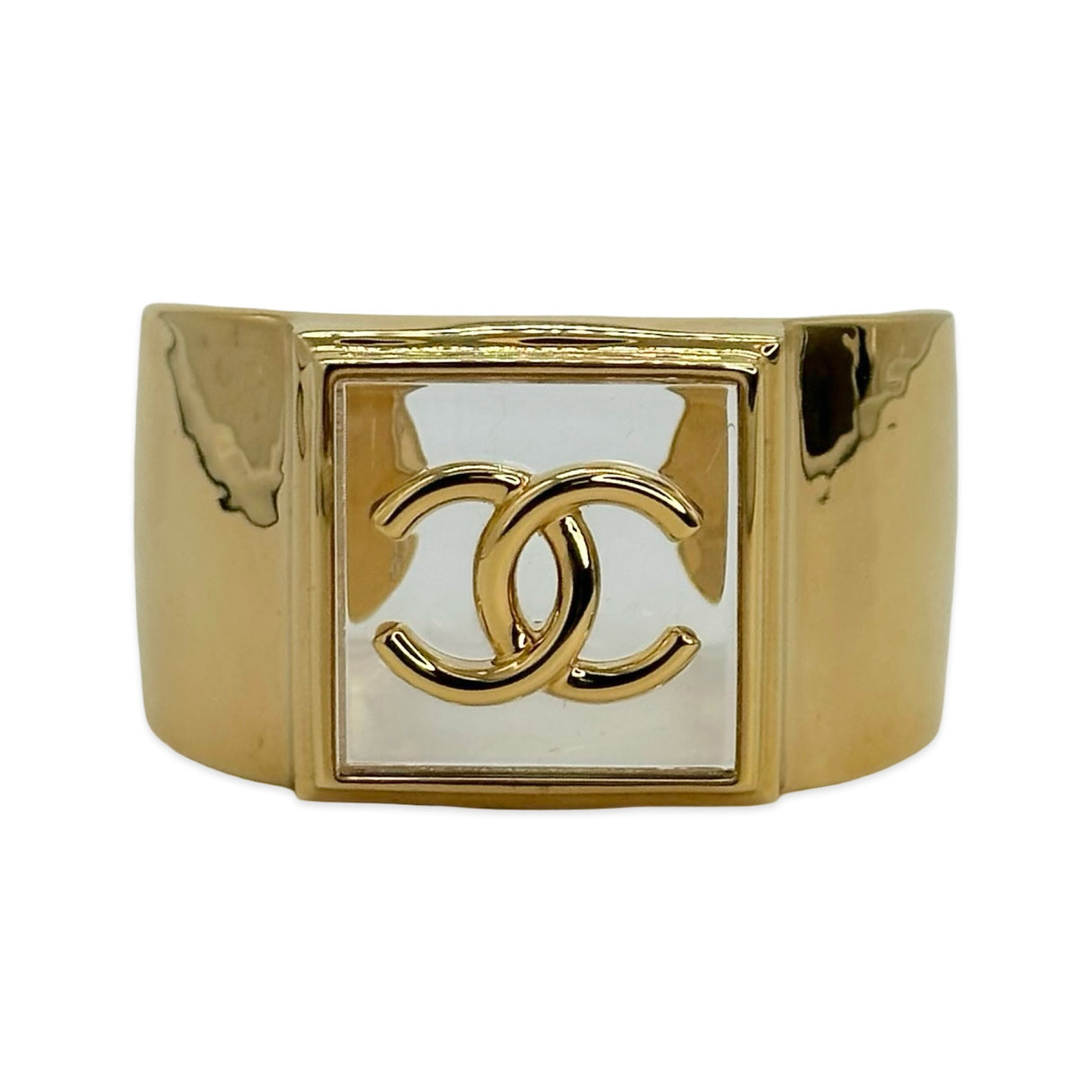 CHANEL: CC Clear Resin Cuff
