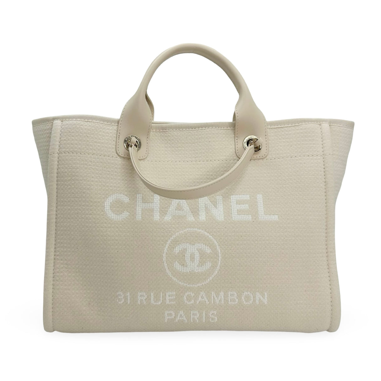 CHANEL: Tweed Canvas Small Deauville Tote