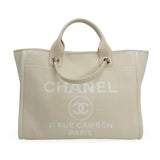 CHANEL: Tweed Canvas Small Deauville Tote