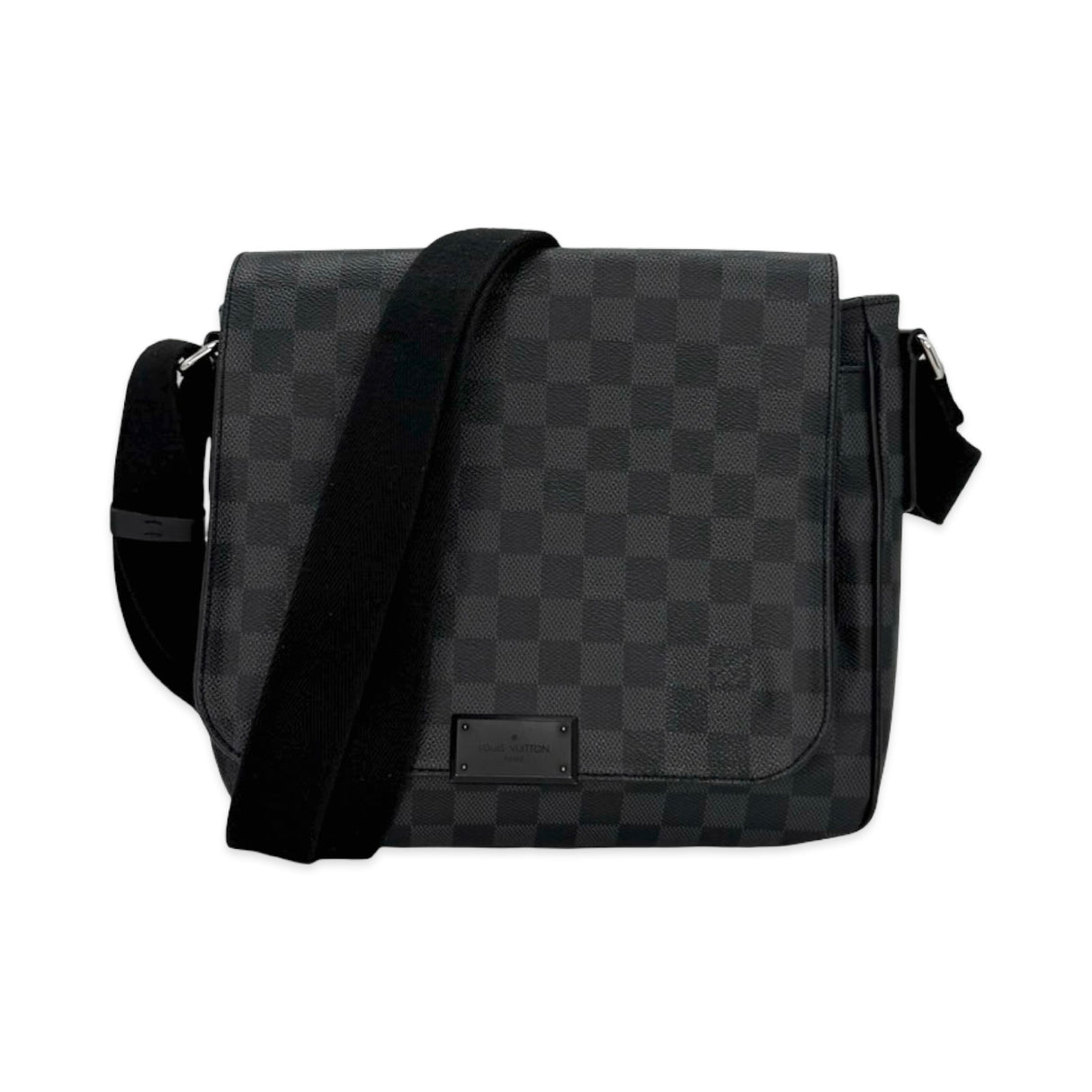 LOUIS VUITTON: Damier Graphite District PM Messenger