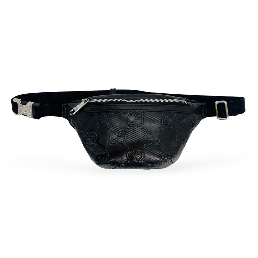 GUCCI: GG Embossed Perforated Belt Bag