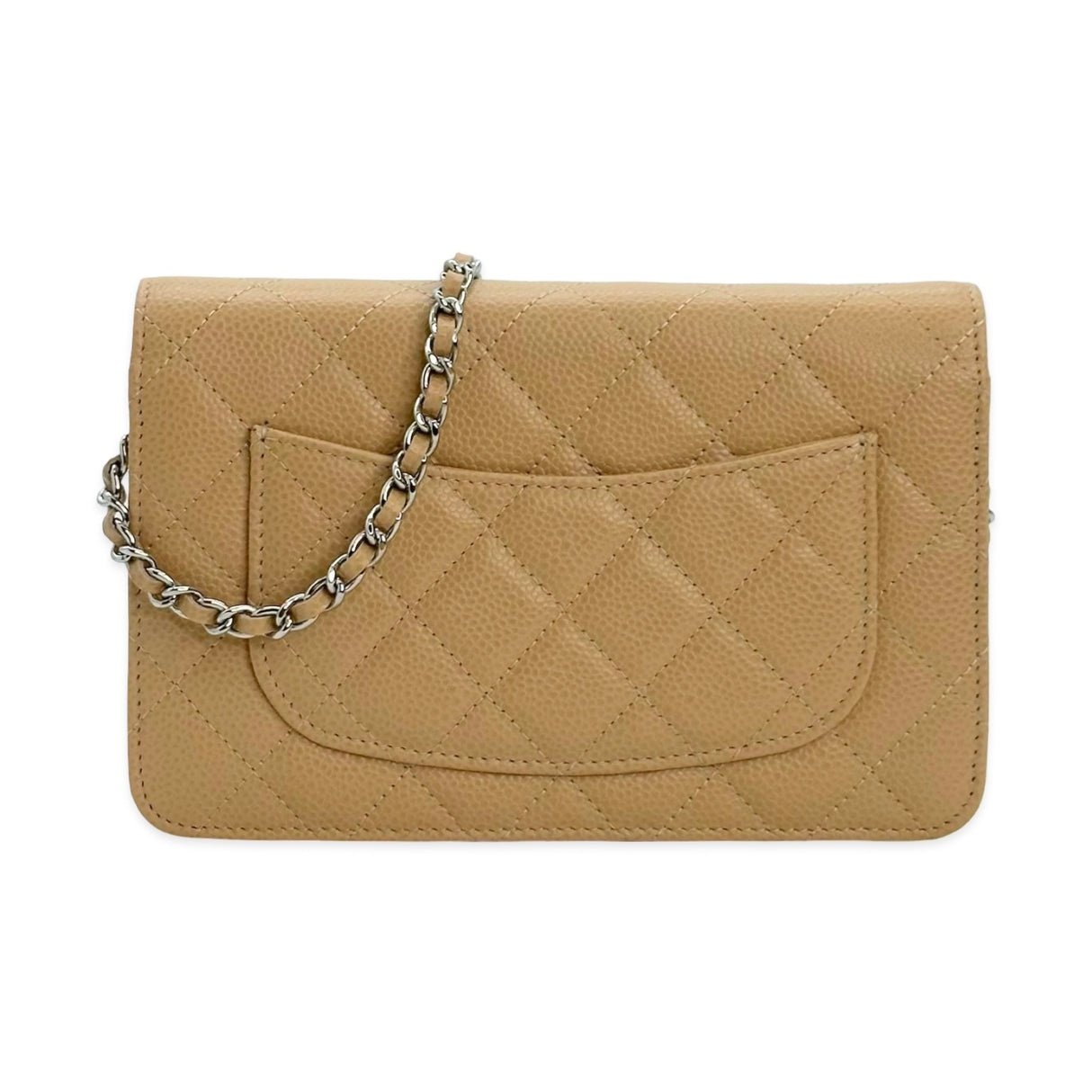 Quilted Caviar Classic Wallet on a Chain
