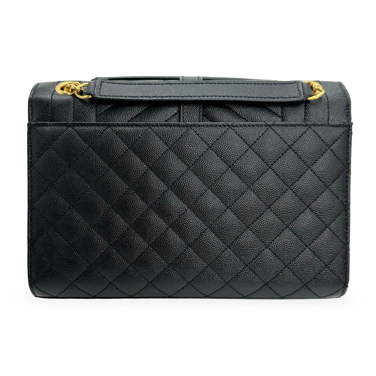 SAINT LAURENT: Grain de Poudre Triquilt Medium Envelope Chain Bag