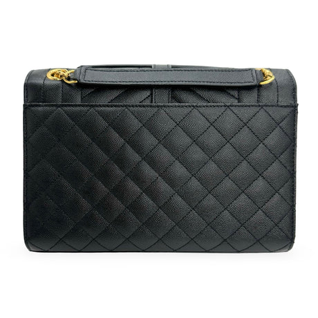 SAINT LAURENT: Grain de Poudre Triquilt Medium Envelope Chain Bag