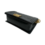 Quilted Caviar Old Medium Boy Bag