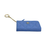 Quilted Caviar Zipped Key Holder