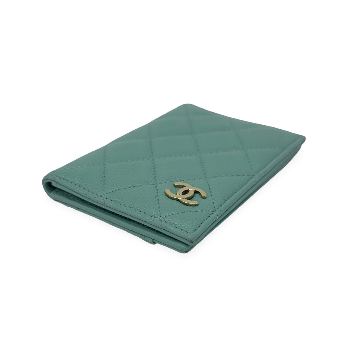 CHANEL: Quilted Caviar Bifold Card Holder
