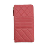 CHANEL: Quilted Caviar Zip Phone Zip Card Case