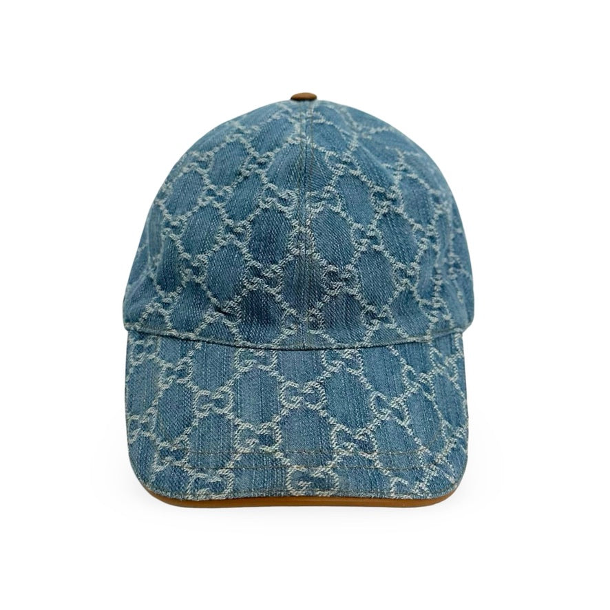 GUCCI: GG Denim Canvas Baseball Cap