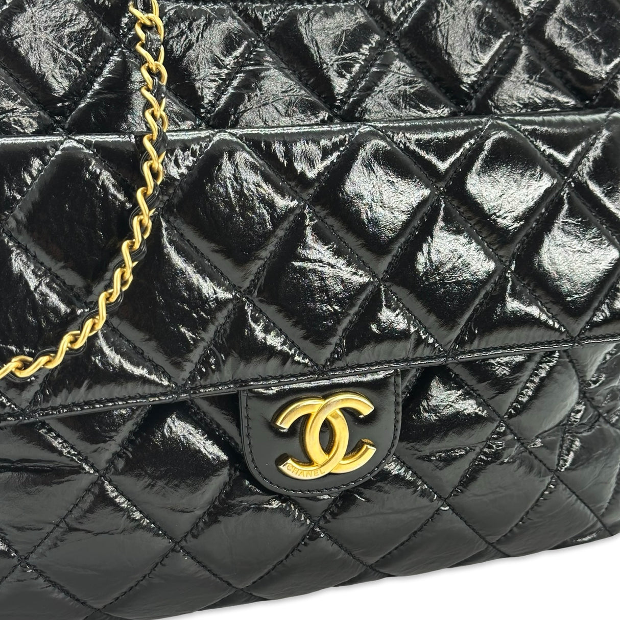 Crumpled Calfskin Medium Wavy Hobo