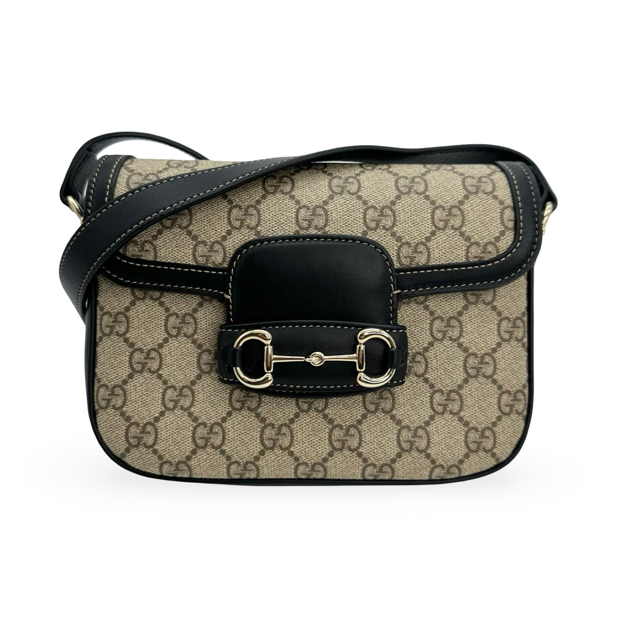 GUCCI: GG Supreme Small Horsebit 1955 Flap Bag