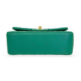 CHANEL: Iridescent Quilted Lambskin Mini Top Handle Flap Bag