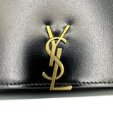 SAINT LAURENT: Leather Monogram Chain Wallet