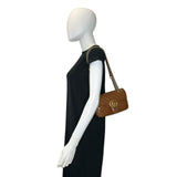 GUCCI: Quilted Leather Small GG Marmont Shoulder Bag