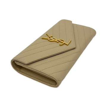 Quilted Grain de Poudre Cassandre Large Flap Wallet