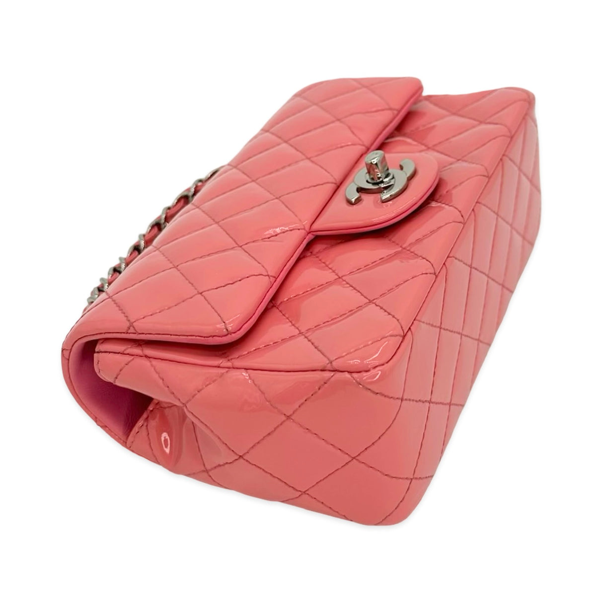 Quilted Patent Leather Classic Mini Rectangular Flap