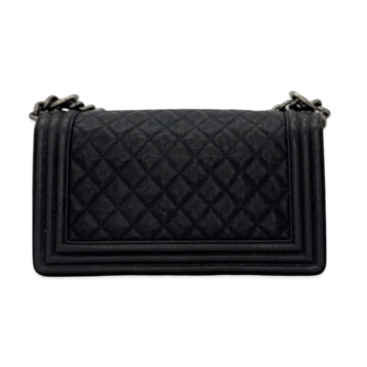 Quilted Caviar Old Medium Boy Bag
