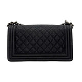 Quilted Caviar Old Medium Boy Bag
