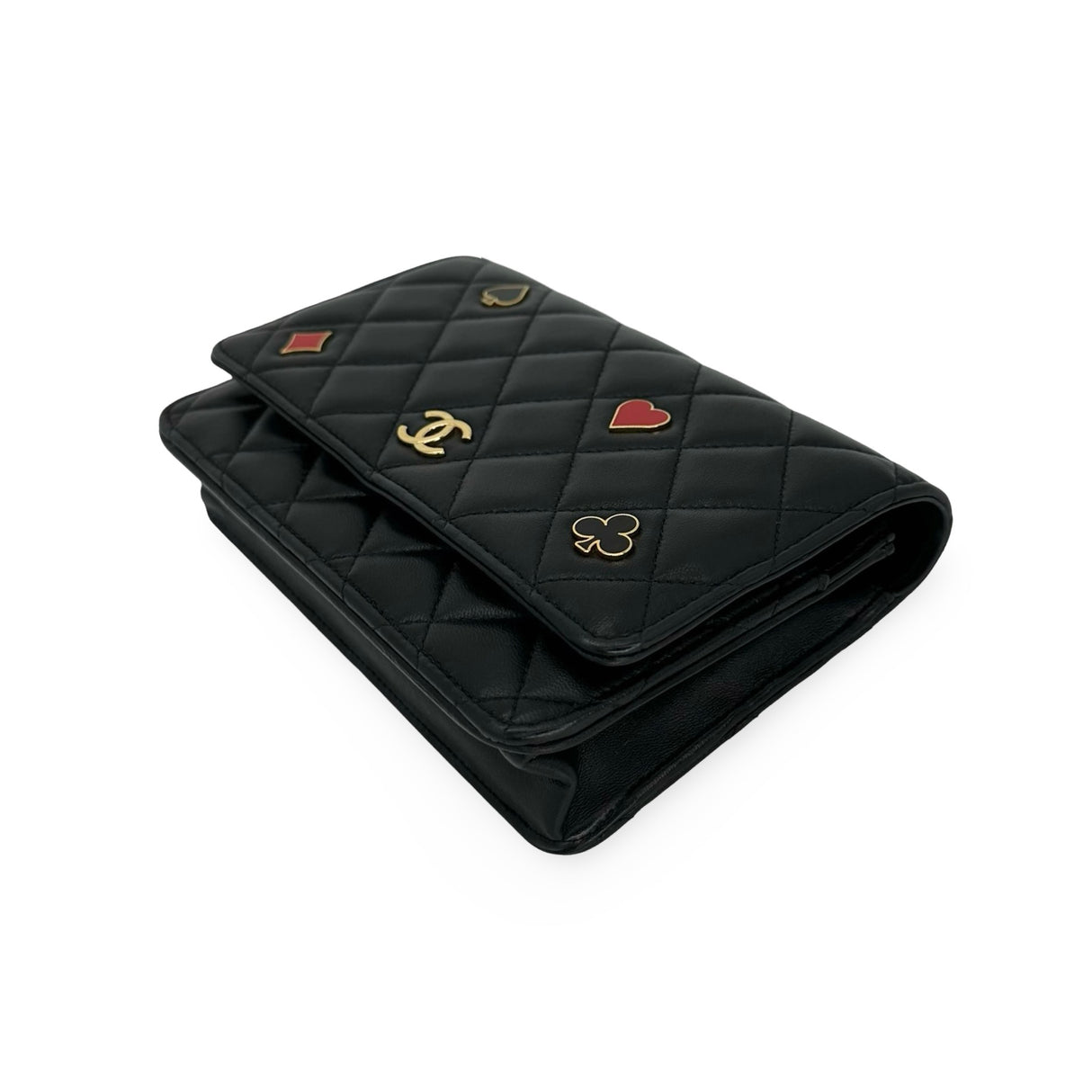 CHANEL: Quilted Lambskin Coco Casino Wallet on a Chain