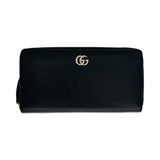 Grained Calfskin GG Marmont Zip Around Wallet