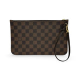 LOUIS VUITTON: Damier Ebene Neverfull Pochette