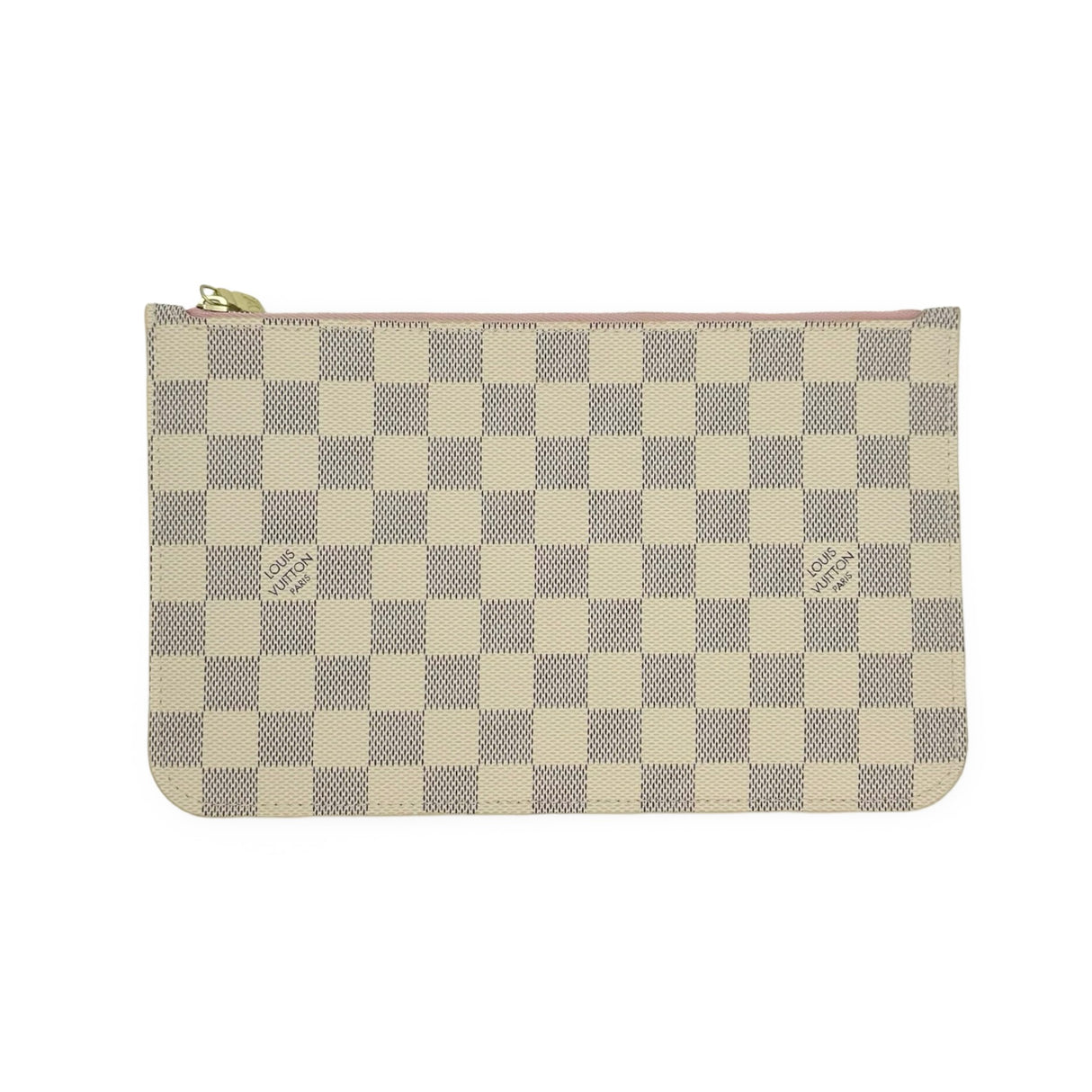 LOUIS VUITTON: Damier Azur Neverfull Pochette