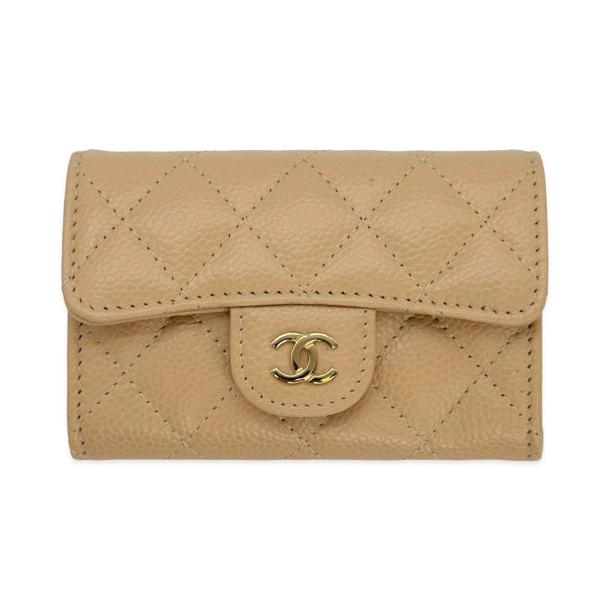 Quilted Caviar Classic Flap Card Holder