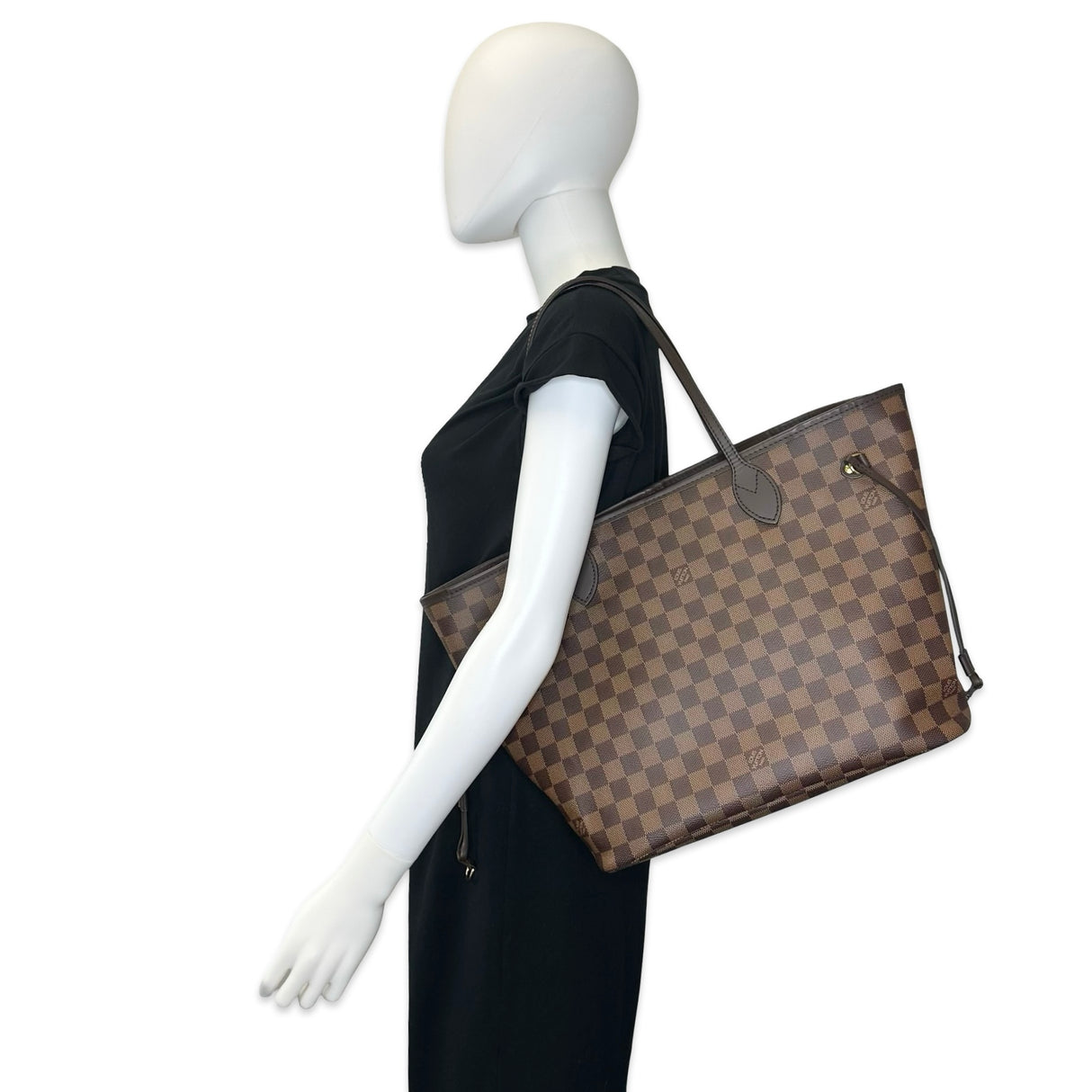 LOUIS VUITTON: Damier Ebene Neverfull MM