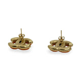 CHANEL: CC Enamel Post Earrings